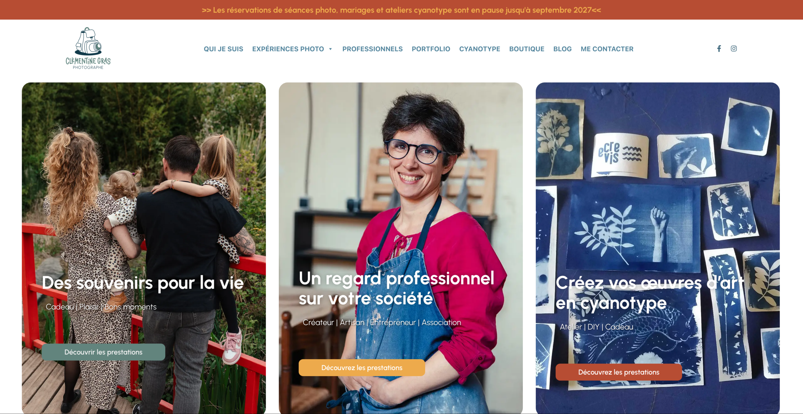 site internet de Clementine Gras